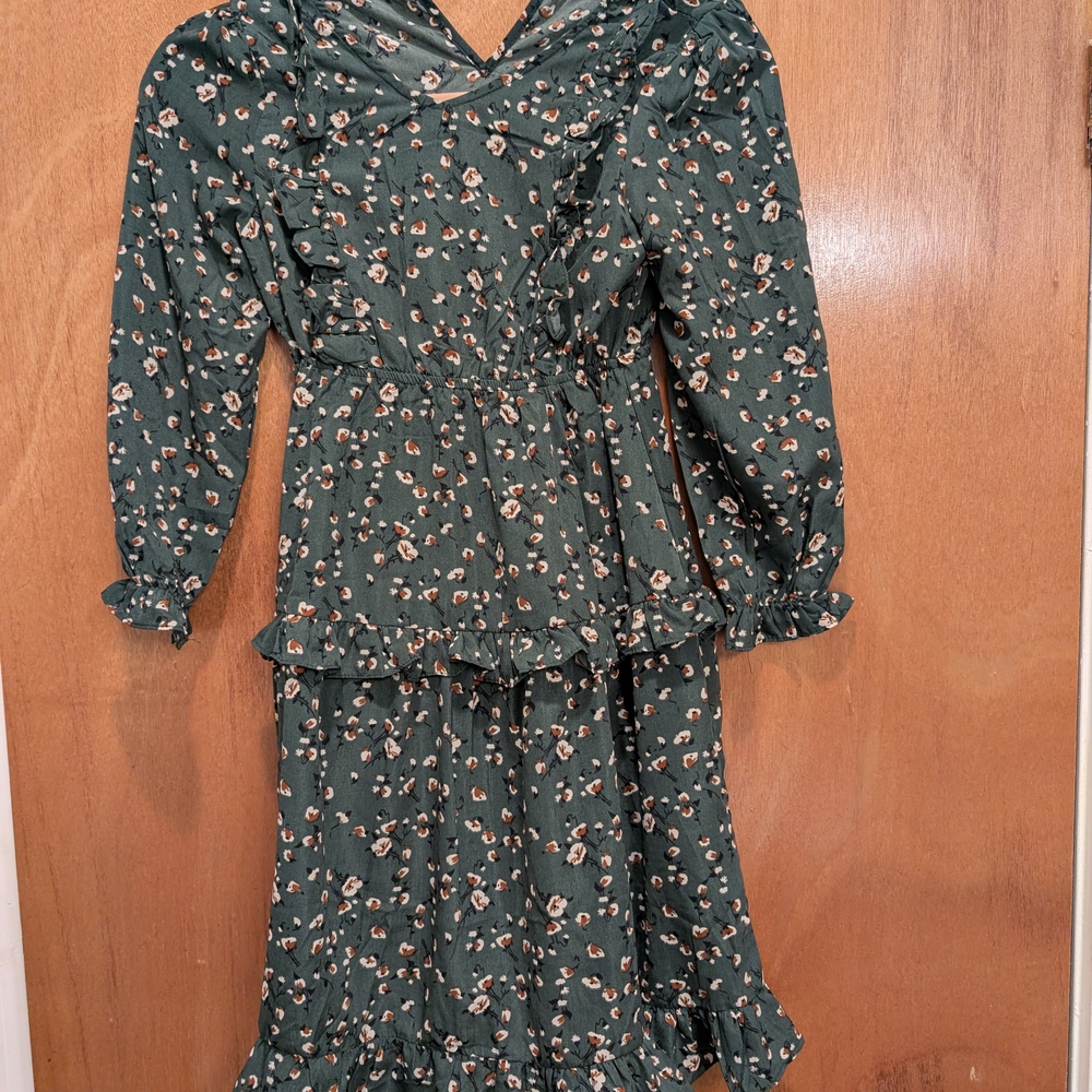 Target Red Ruched Sundress with Bishop Sleeves